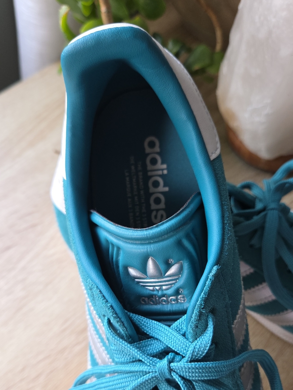 adidas Vegan Suede Sneakers with Silver Stripes - Picture 2 of 7